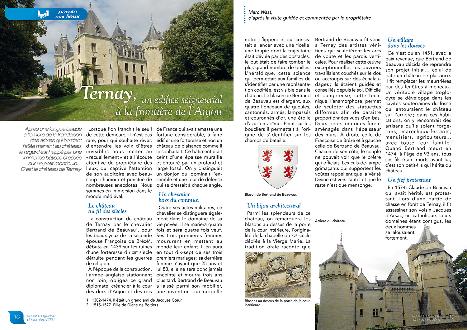 un article illustré d'Accor magazine