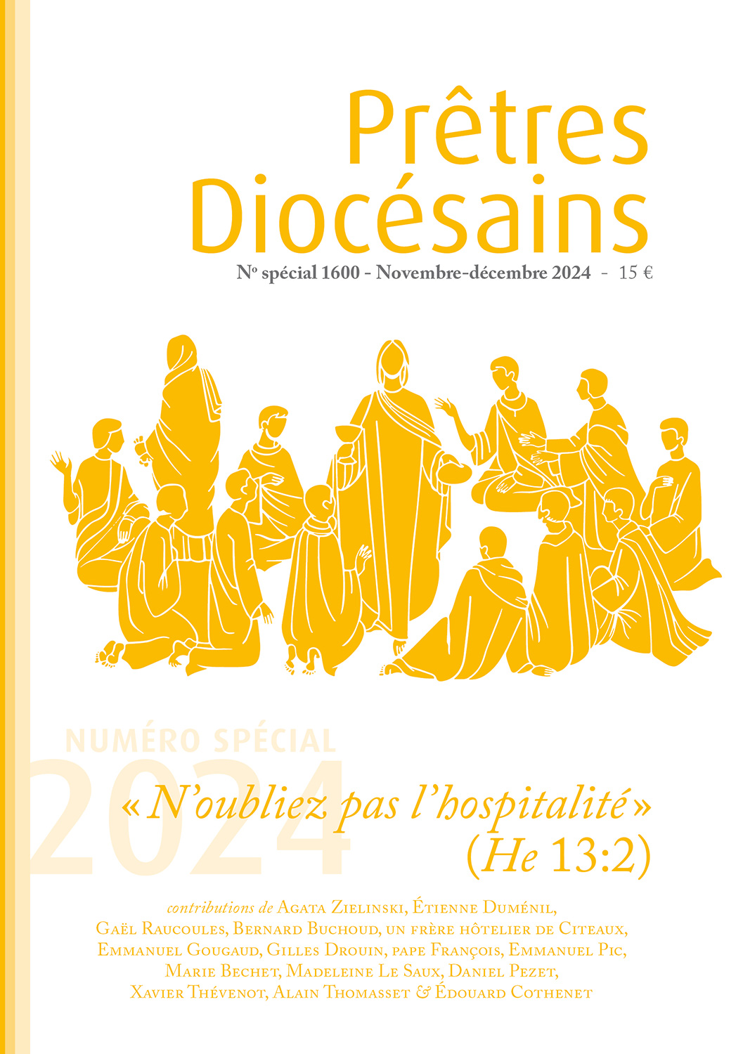 zoom sur la couverture d'un numéro hors-série de 'Prêtres diocésains' en 2024