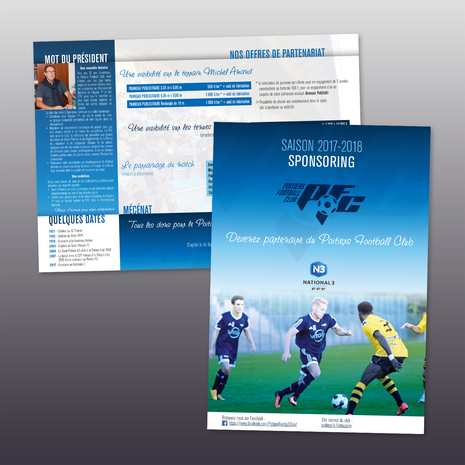 présentation de la couverture et l'intérieur de la plaquette