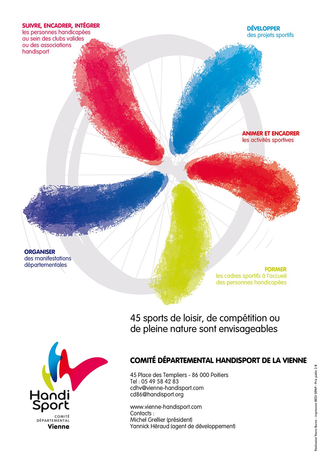 page de publicité pour le comité handisport