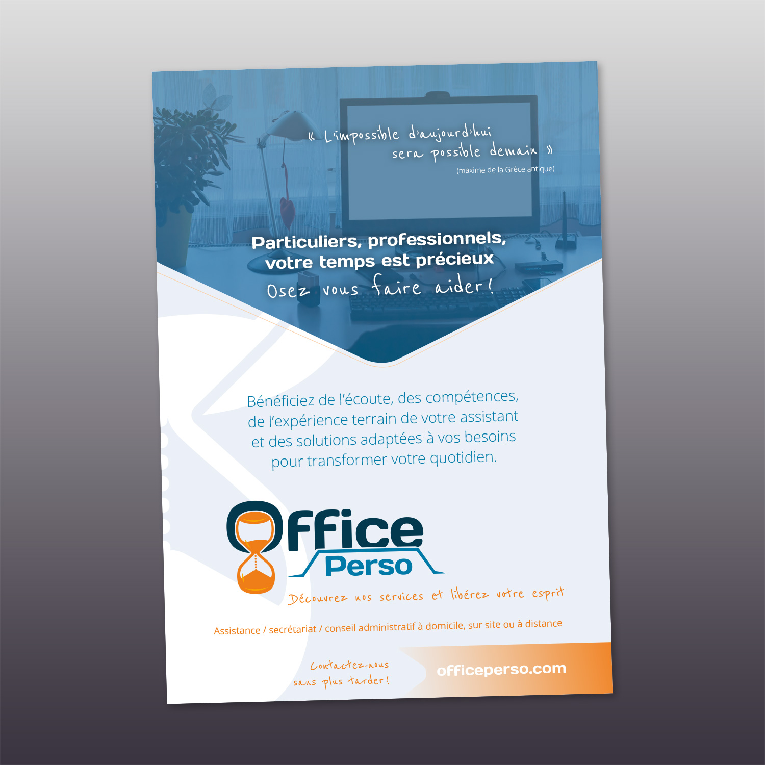 couverture du dépliant d'Office perso