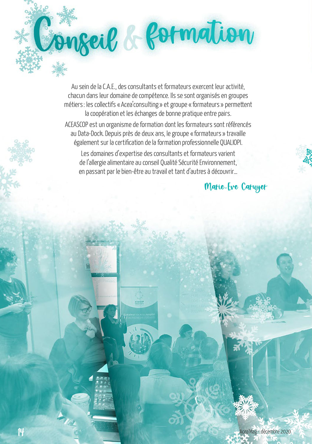 une page simple du magazine