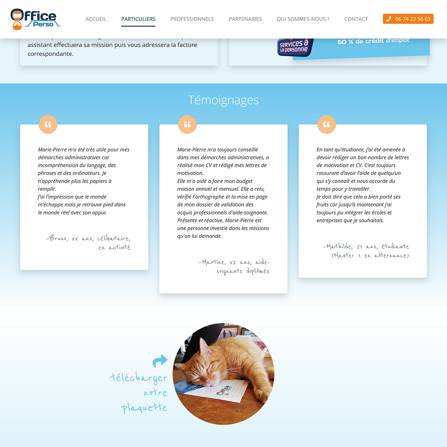 vue des témoignages