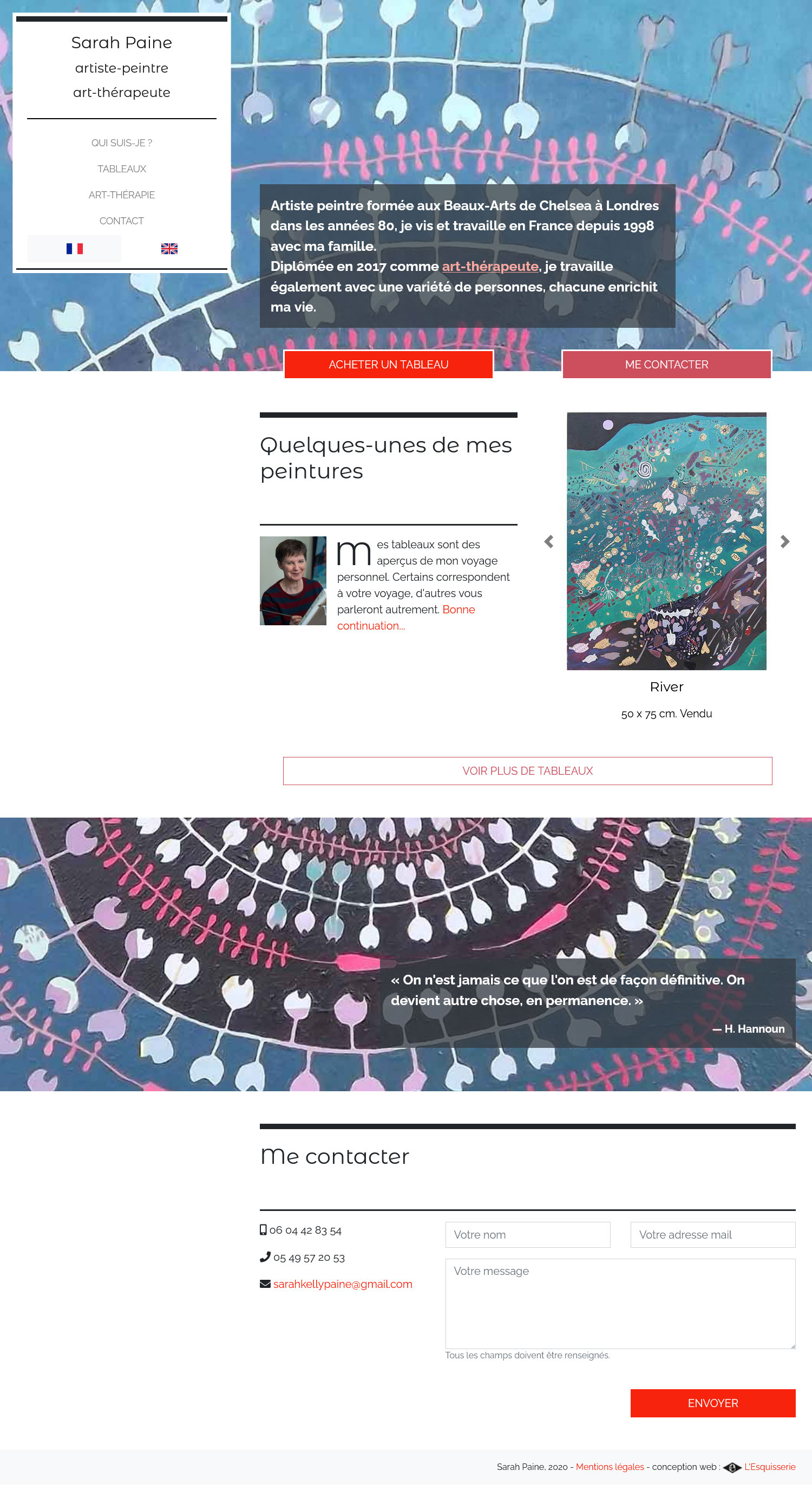 vue complète d'une page du site