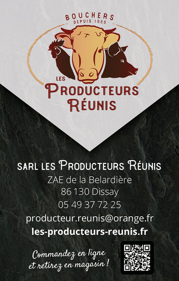 zoom sur la carte de visite, qui utilise le logo