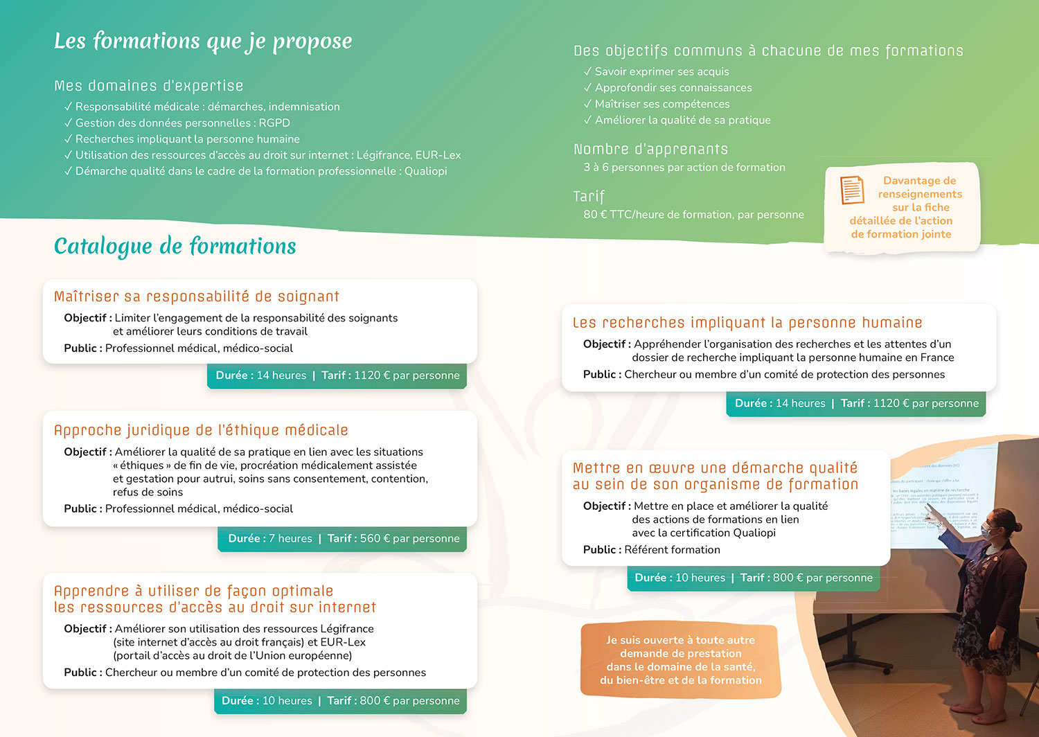 intérieur du dépliant