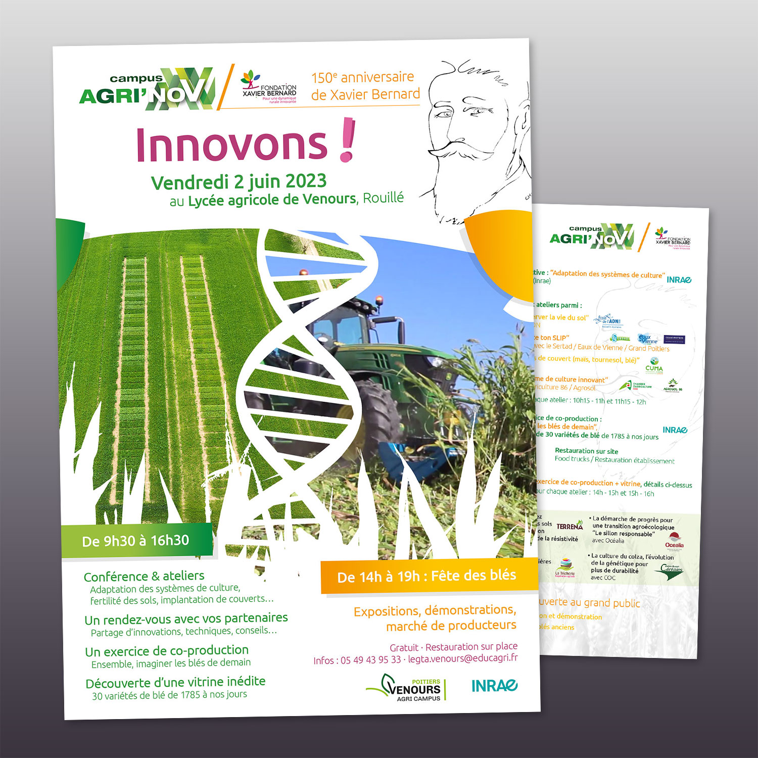 présentation du recto et verso du flyer