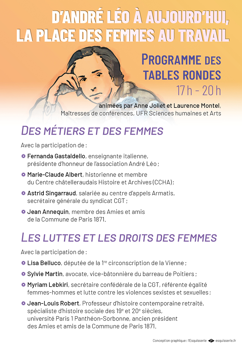flyer-programme des conférences sur les femmes et le travail