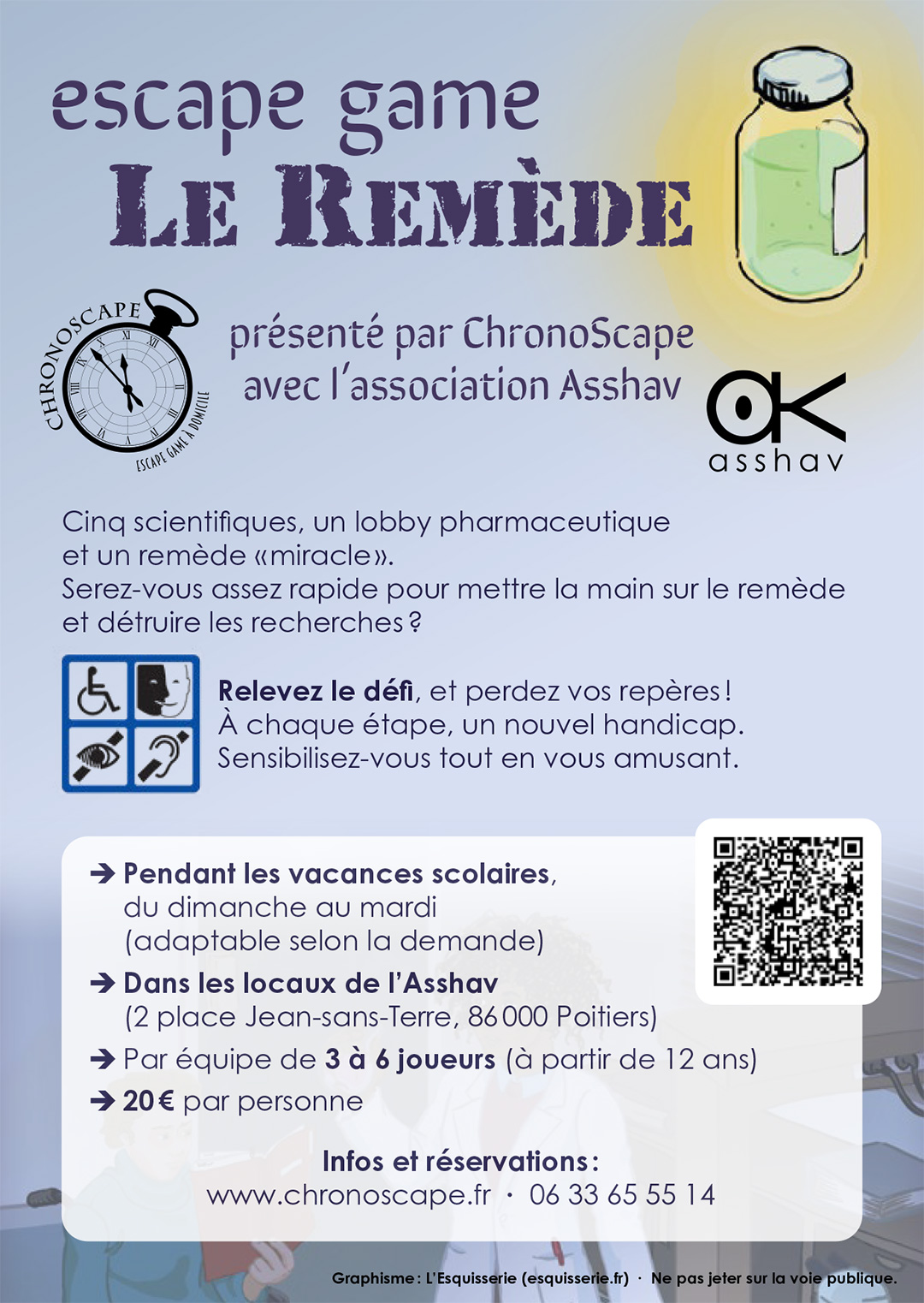flyer de présentation de l'escape game