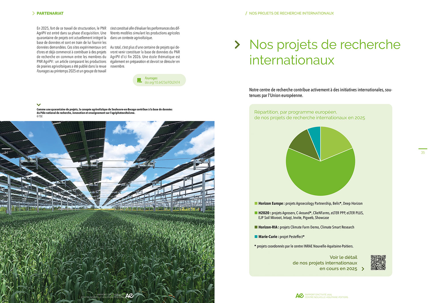 une double-page agrémentée de photographie et graphe légendé